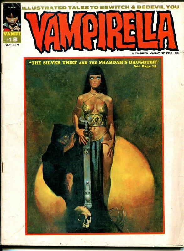 Vampirella #13 1971-Warren-horror-skull cover-VG