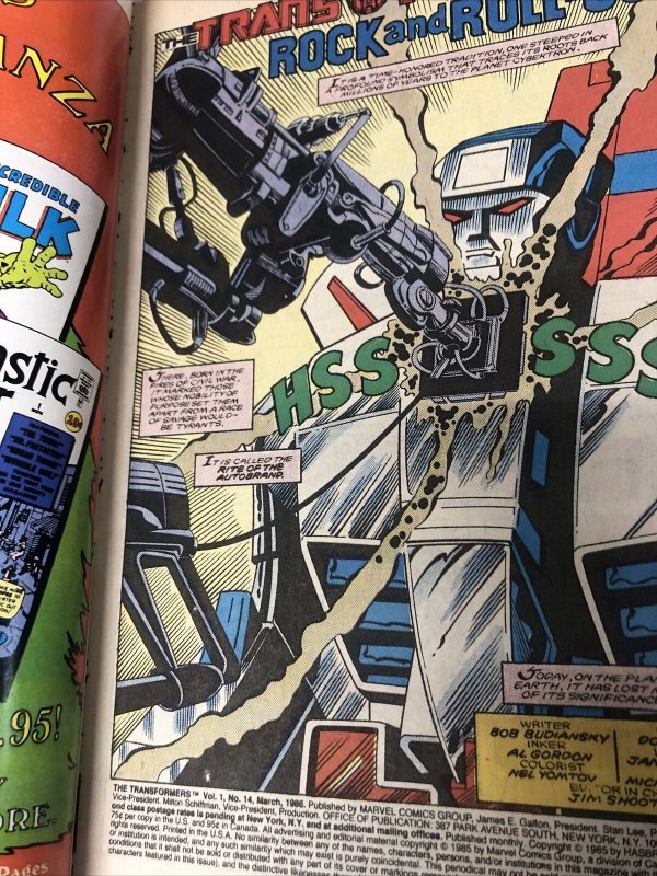 The Transformers (1986) # 14 (FN) Canadian Price Variant • CPV • Bob Budiansky