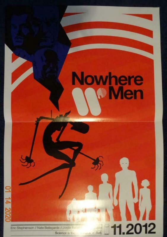 NOWHERE MEN Promo Poster, 12 x 18, 2012, DC Unused more in our store 475