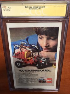 Wolverine Limited Series  (1982) # 4 (CGC 9.6 WP SS) Signed By C.C & J.R CPV