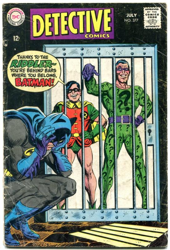 DETECTIVE  #377 1968-DC-RIDDLER--BATMAN- Dc Silver Age G/VG