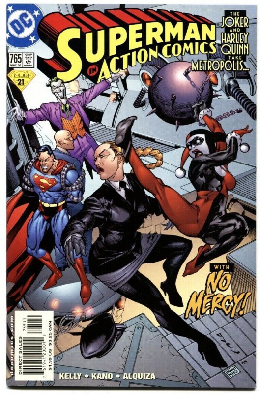ACTION #765-2000-HARLEY QUINN COVER-DC-JOKER-SUPERMAN