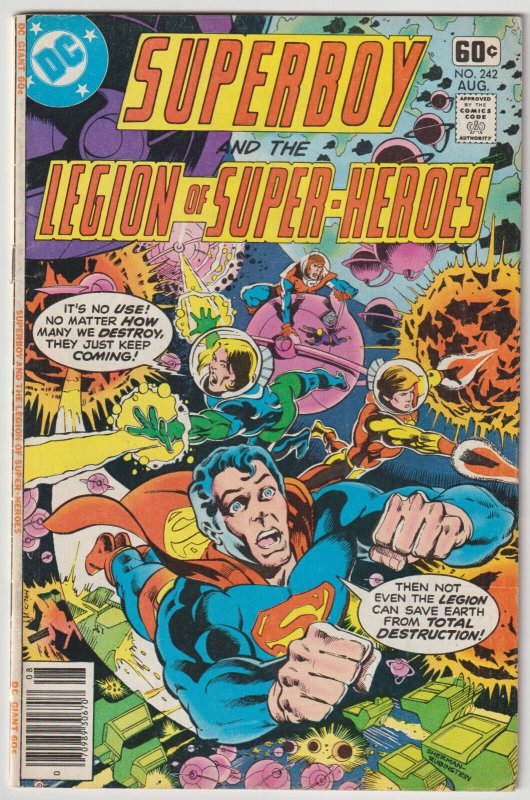 Superboy And The Legion Of Super Heroes #242 (Aug 1978, DC), VG condition (4.0)