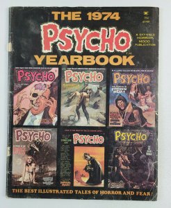 1974 Psycho Yearbook Vtg Comic Magazine Skywald Horror Bride of Frankenstein GD