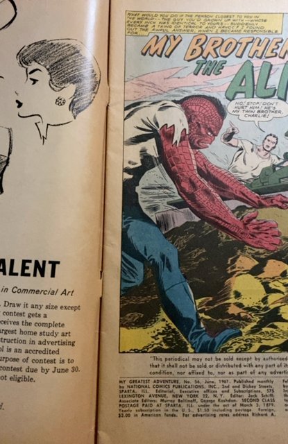 My Greatest Adventure #56 (1961) DC sci-fi,horror anthology