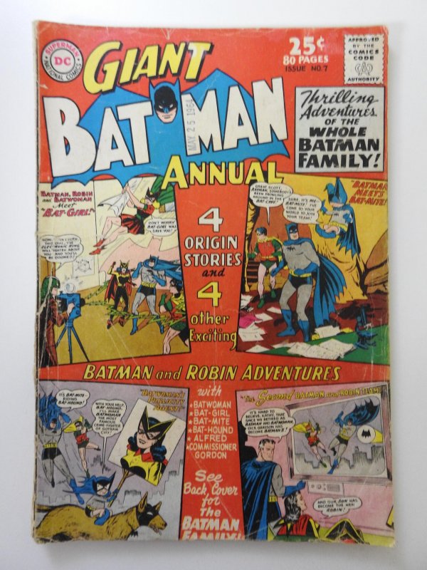 Batman Annual #7  (1964) 2/3 Spine Split Fair/Good Condition!