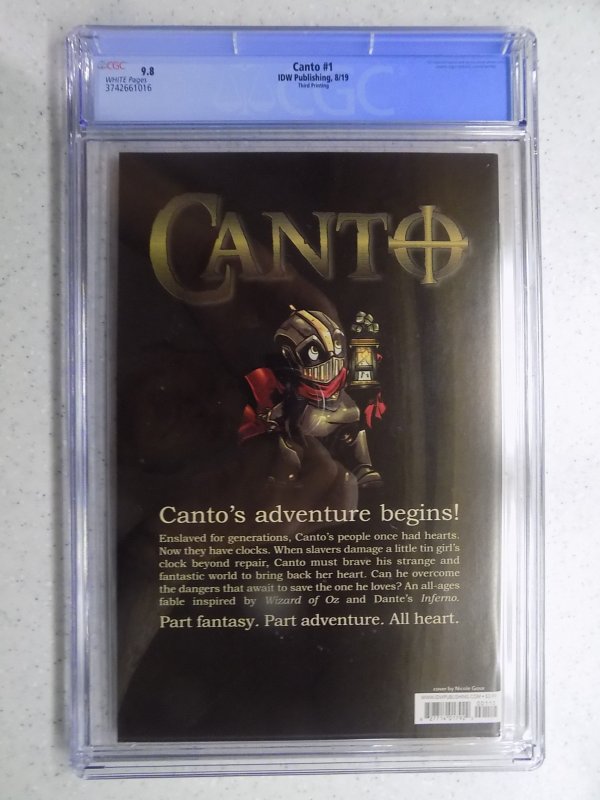 CANTO # 1 THIRD PRINTING 1ST APPERARANCE RARE HTF  CGC 9.8