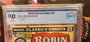 Marvel Classic Comics #34 - CBCS 9.0 - Robin Hood