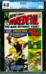 Daredevil #1 CGC Graded 4.0 Origin and 1st appearance of Daredevil (Matt Murd...