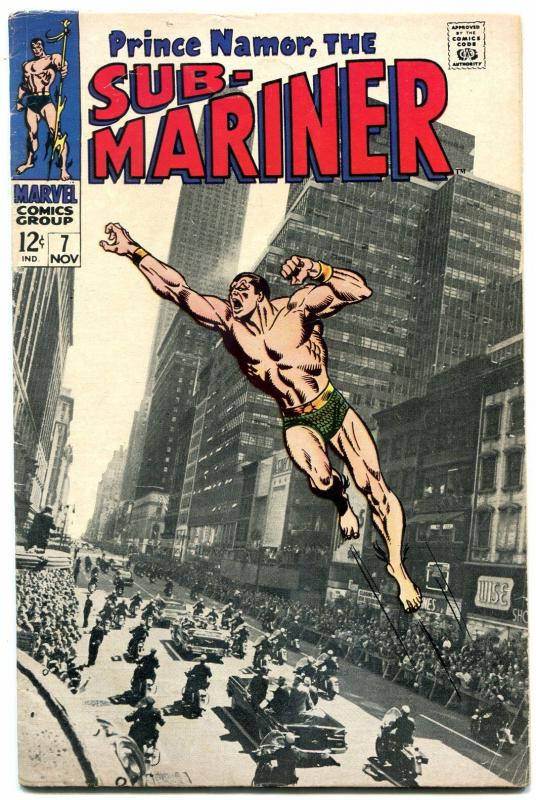 SUB-MARINER #7 1968-PHOTO COVER-MARVEL 12 CENT VG+