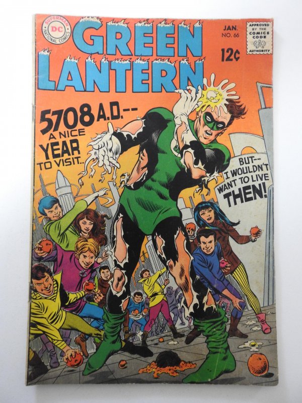 Green Lantern #66 (1969) VG Condition moisture stain