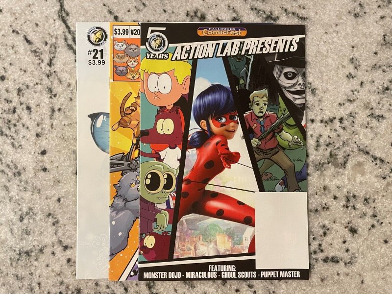 3 Action Lab Comic Books Seafoam # 2 + Kid Sherlock # 2 + Adventure # 2 65 J811