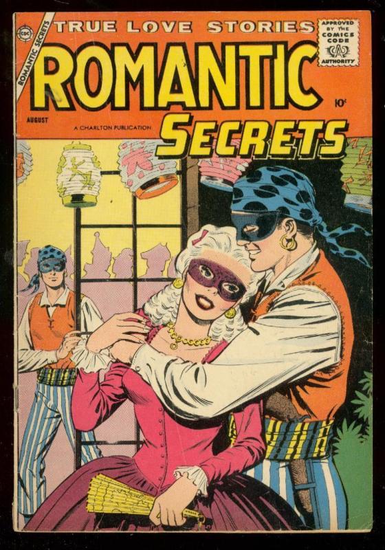 ROMANTIC SECRETS #17 1958-CHARLTON COMICS-MASKED WOMAN VG