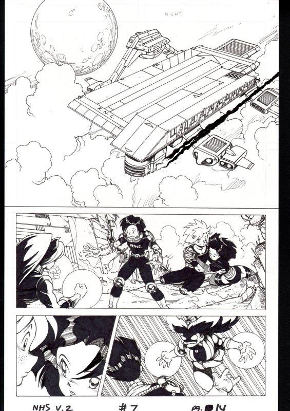 Ninja High School Vol. 2 #7 Page 14 Original Comic Book Art- Benn Dunn