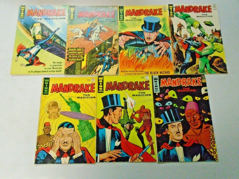 Silver Age King Mandrake the Magician Comic Lot Run #2-8 7 Different 4.0 VG