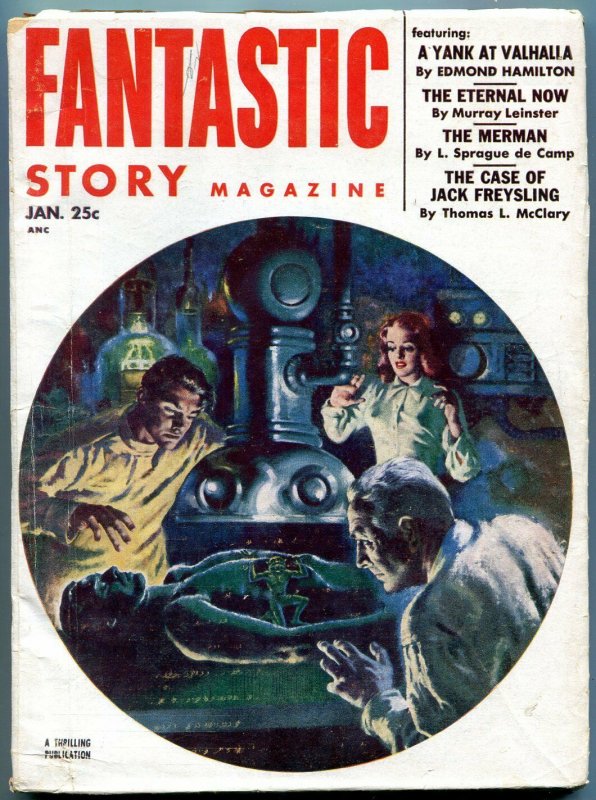 Fantastic Story Magazine Pulp January 1953- Yank at Valhalla VG