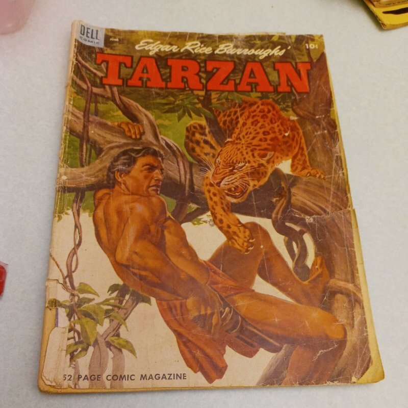 TARZAN #57 dell comics 1954 golden age king of the jungle THE SWORDS OF ALUR