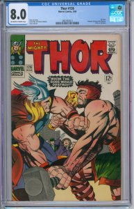 Thor #126 CGC 8.0 1966 Marvel 1st Regular Thor Issue