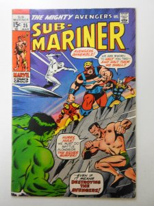 Sub-Mariner #35 (1971) 1st Avengers vs Defenders! KEY? Sharp Fine- Condition!