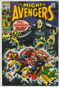 Avengers #67 (Aug 1969, Marvel), VG condition (4.0), Ultron-6 cover and story