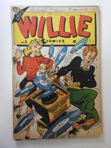 Willie Comics #6  (1946) GD Cond! 2 in tear fc, centerfold detached, ink fc/bc
