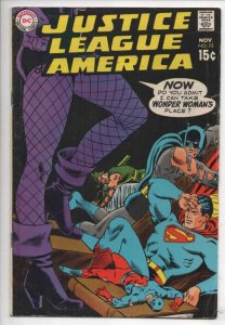 JUSTICE LEAGUE OF AMERICA #75, FN, Superman, Batman, 1st Dinah Lance, DC, 1969