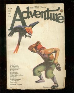 Adventure--June 1923--Pulp Magazine--Ridgway--VG