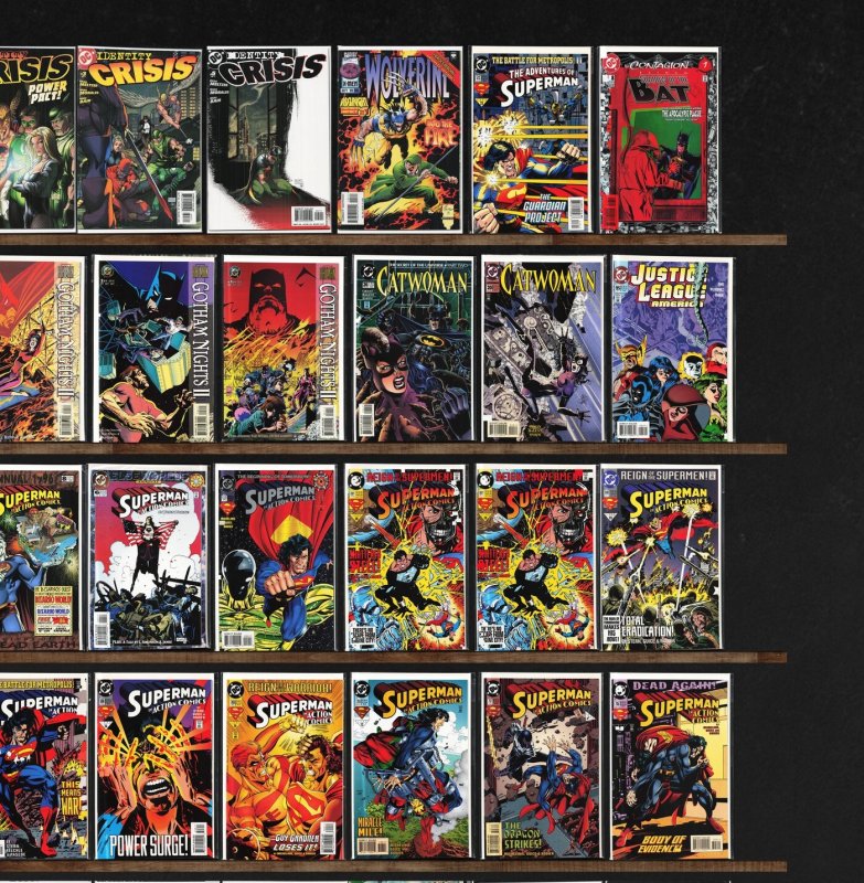 Huge Lot 150+ Comics with Action Comics, Justice League America, X-Men & More!
