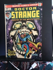 Doctor Strange #4 British Variant (1974) frank Bruner art, Spidey movie! FN/VF