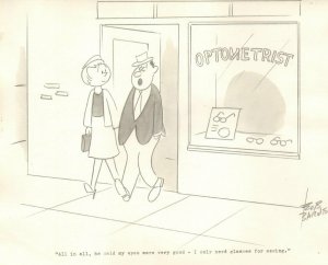 Optometrist Gag art by Bob Barnes