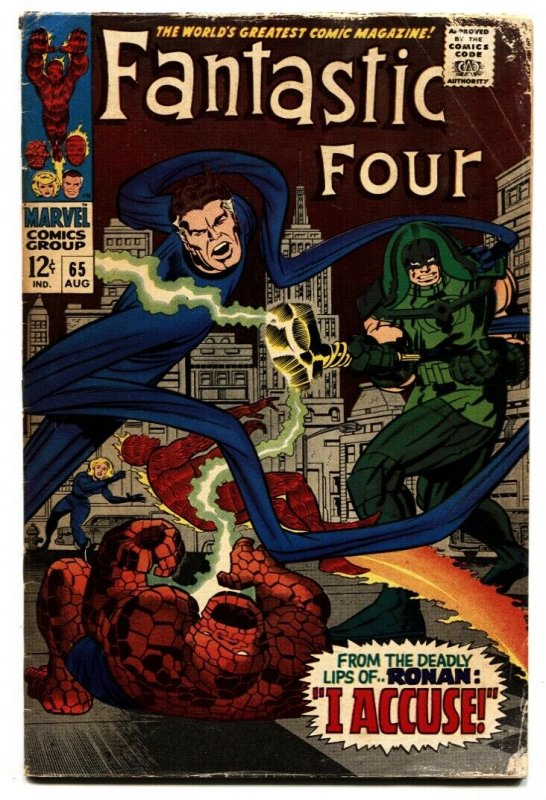 FANTASTIC FOUR #65 1st RONAN THE ACCUSER--1967 G+