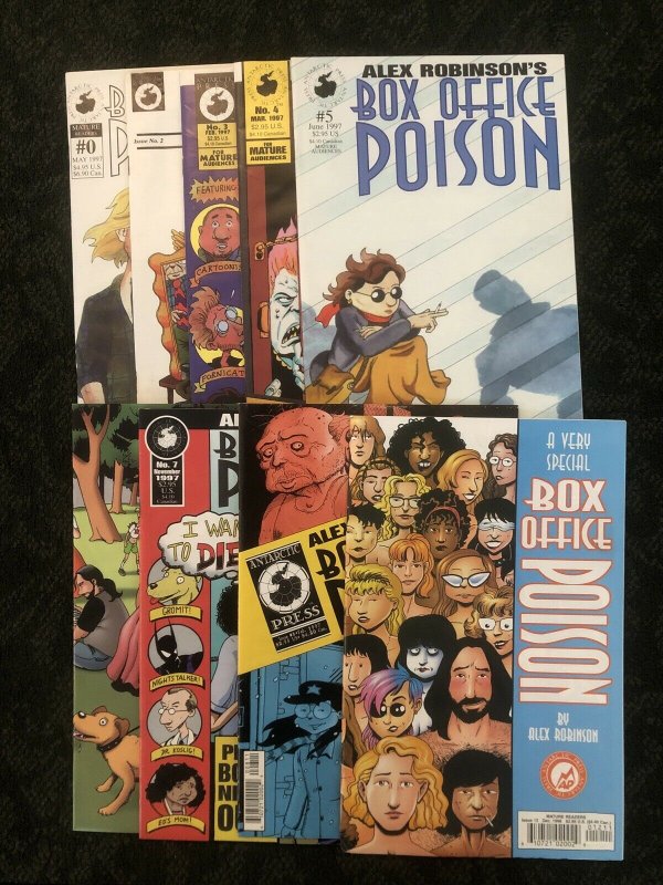 Box Office Poison Lot Of 9 Books #0,2,3,4,5,6,7,8,&12