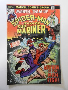 Marvel Team-Up #14 (1973) VG- Condition 1 in tear fc, moisture stain