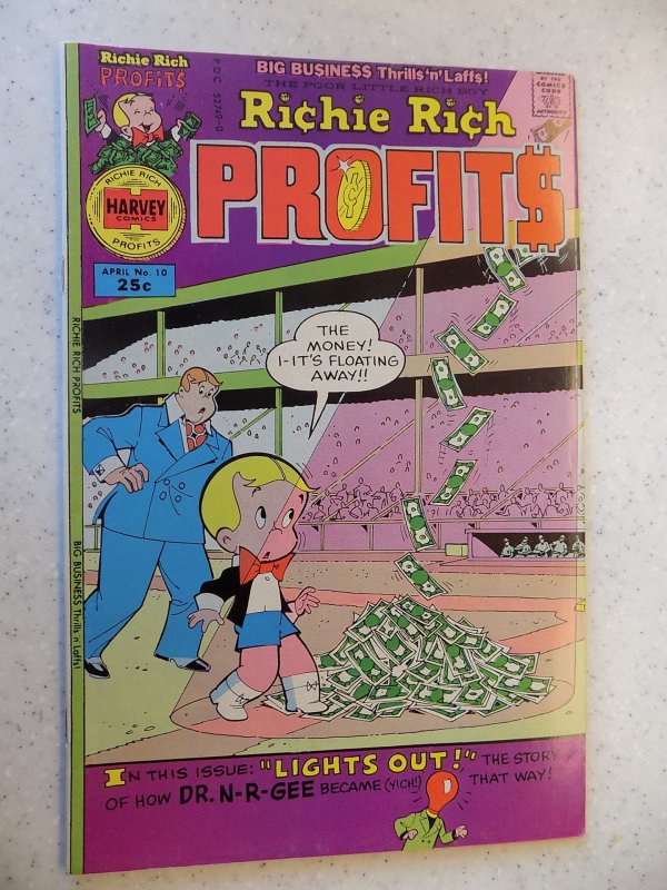 RICHIE RICH PROFITS # 10 HARVEY CARTOON ADVENTURE FUNNY