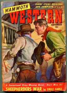 Mammoth Western Pulp September 1948- Last Trail- Sheepherders War VG