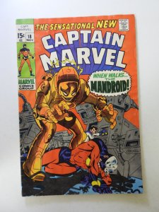 Captain Marvel #18 (1969) GD/VG condition moisture damage