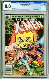 Uncanny X-Men #161 (1982) CGC 8.0! White Pages!