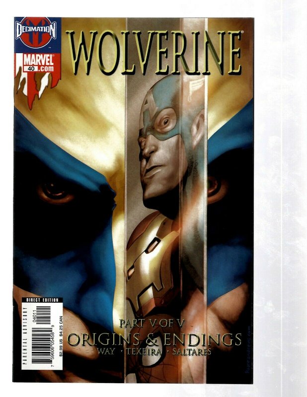 Lot Of 9 Wolverine Marvel Comic Books # 37 38 39 40 1 2 2 4 5 Origins RB27