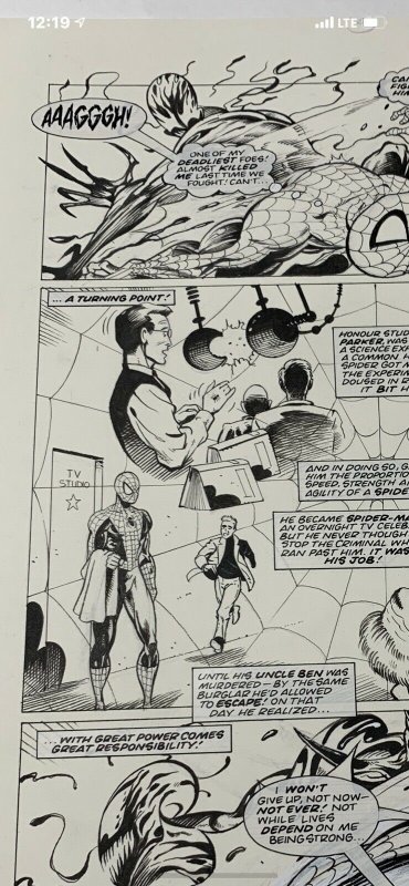 Spider-man Origin X-men Wolverine Original Art Pg 4 Arcades Revenge Carnage