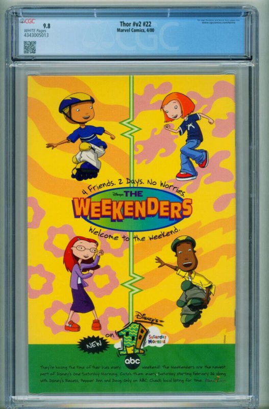 THOR v.2 #22 CGC 9.8 comic book 2000  comic book-Marvel 4343005013