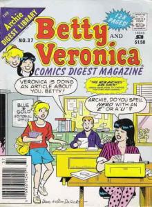 Betty and Veronica Comics Digest #37 VF; Archie | save on shipping - details ins