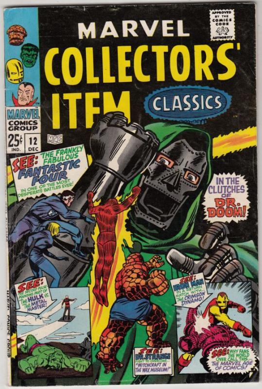 Marvel Collectors' Item #12 (Dec-67) FN/VF Mid-High-Grade Fantastic Four, Mr....