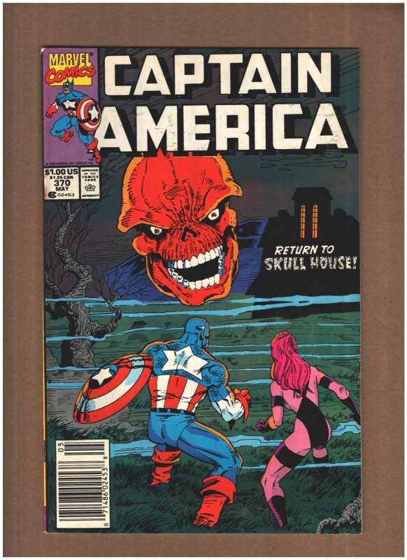 Captain America #370 Newsstand Marvel Comics 1990 RED SKULL FN/VF 7.0