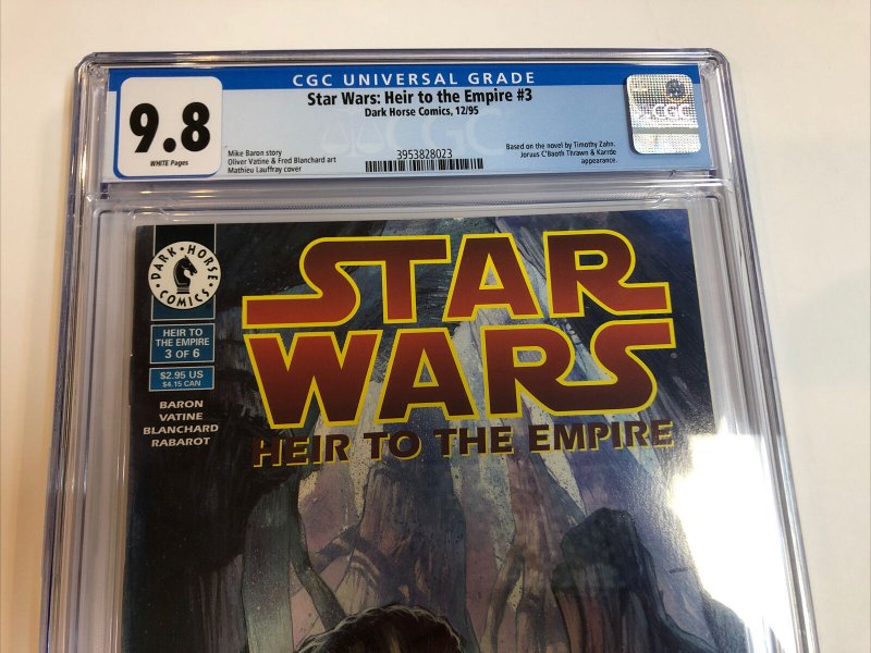 Star Wars Heir to The Empire (1995) # 3 (CGC 9.8 WP) 3rd App General Thrawn