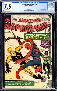 The Amazing Spider-Man #16 (1964) CGC Graded 7.5 - 1st Daredevil Crossover