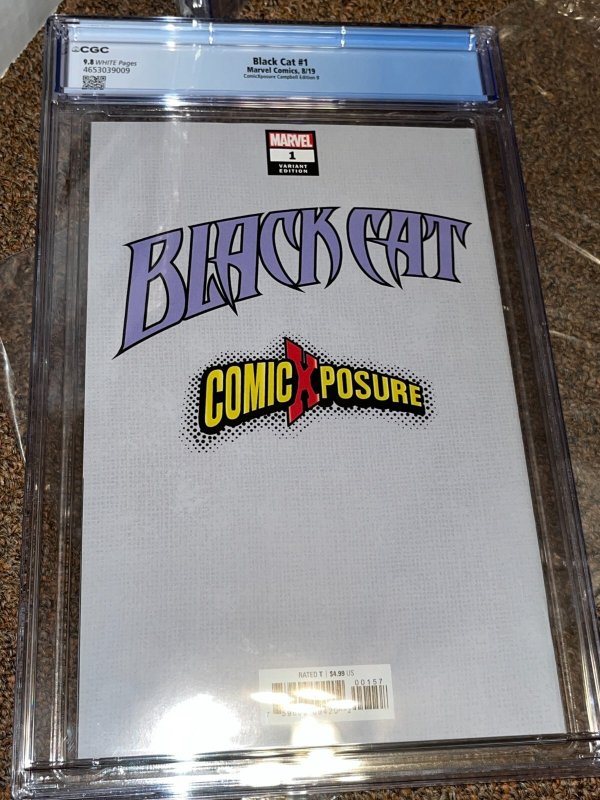 Black Cat 1 (2019) Campbell ComicXposure Virgin Variant E, CGC Graded 9.8