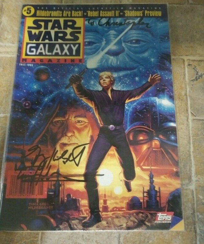 Star Wars GALAXY MAGAZINE # 5 1995 AUTOGRAPHED BY TIM + GREG HILDEBRANDT