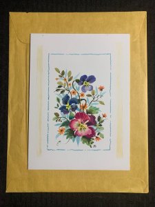 A GET WELL MESSAGE Colorful Flowers 6.5x8.5 Greeting Card Art #C9506 w/ 1 Card