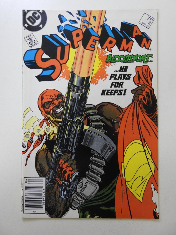 Superman #4 (1987) 1st Appearance of Bloodsport! VG+ Condition!