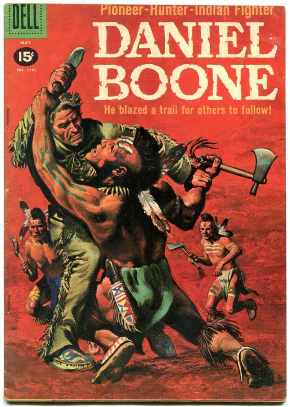 Daniel Boone- Four Color #1163 1961- Dell Western- 15 cent cover FN